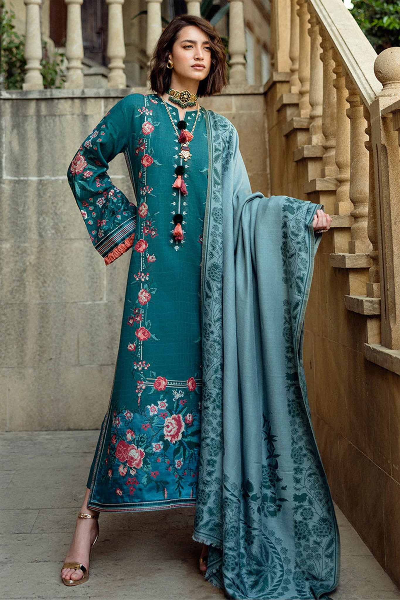 Broadway By Mushq Unstitched 3 Piece Winter Collection'2024-MWI-07-Whispered Secrets