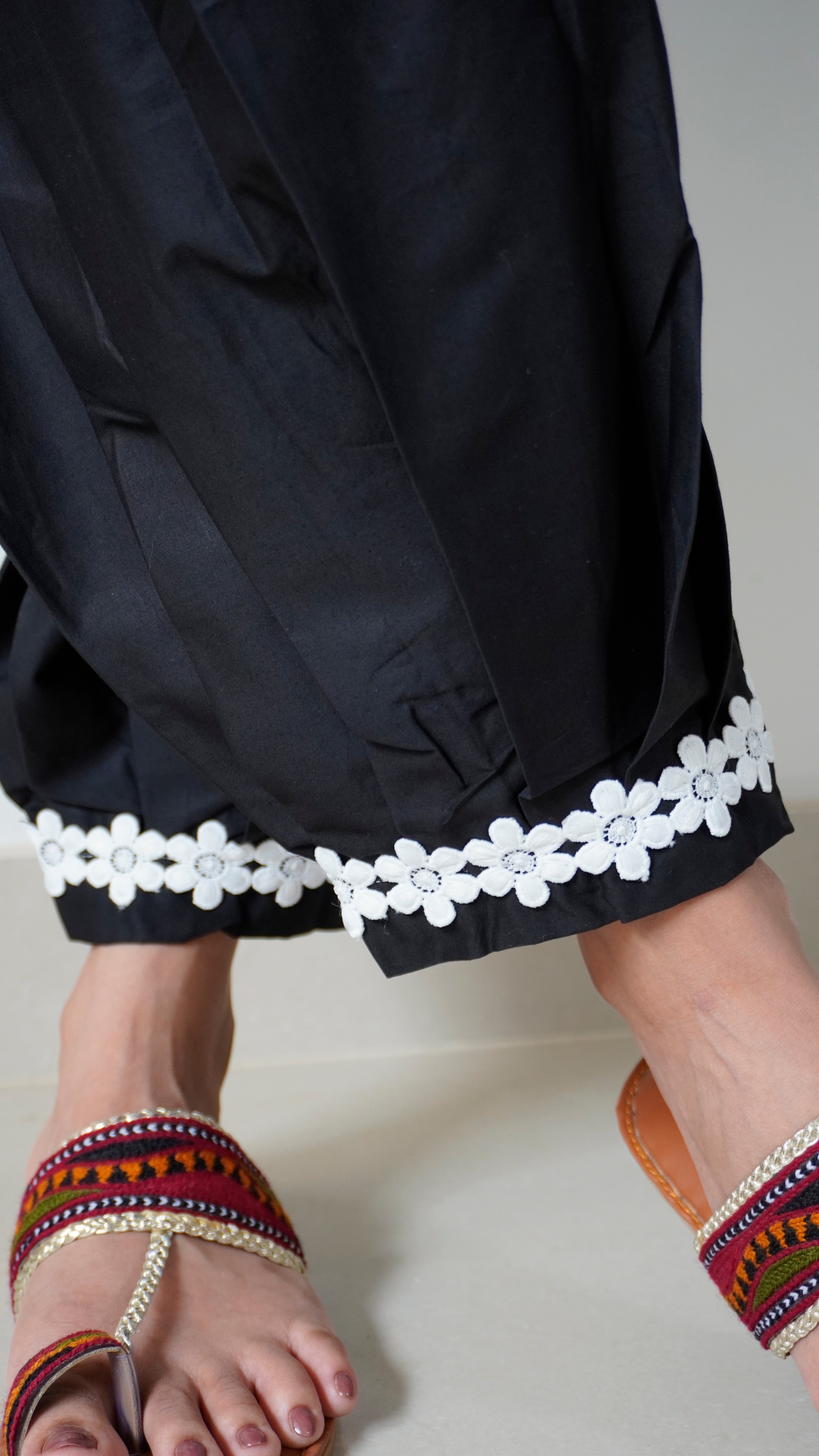 Deck Up Marjina Shalwar - Black
