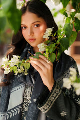 Meline By Farasha Unstitched 3 Piece Premium Viscose Collection'2025-07-Slate Gray