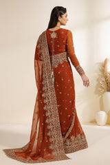 Meraki By Zarif Unstitched 3 Piece Luxury Formals Chiffon Edit Suit-ZR-MEK-07-SAWAN