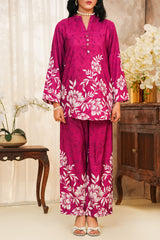 Hazel By Aizal Stitched Co Ords Slub Linen Winter Vol-02 Collection'2025-AHZL-07-Magenta