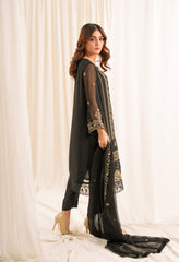 Zouj Unstitched 3 Piece Luxe Chiffon Edit Collection'2025-Auric Night