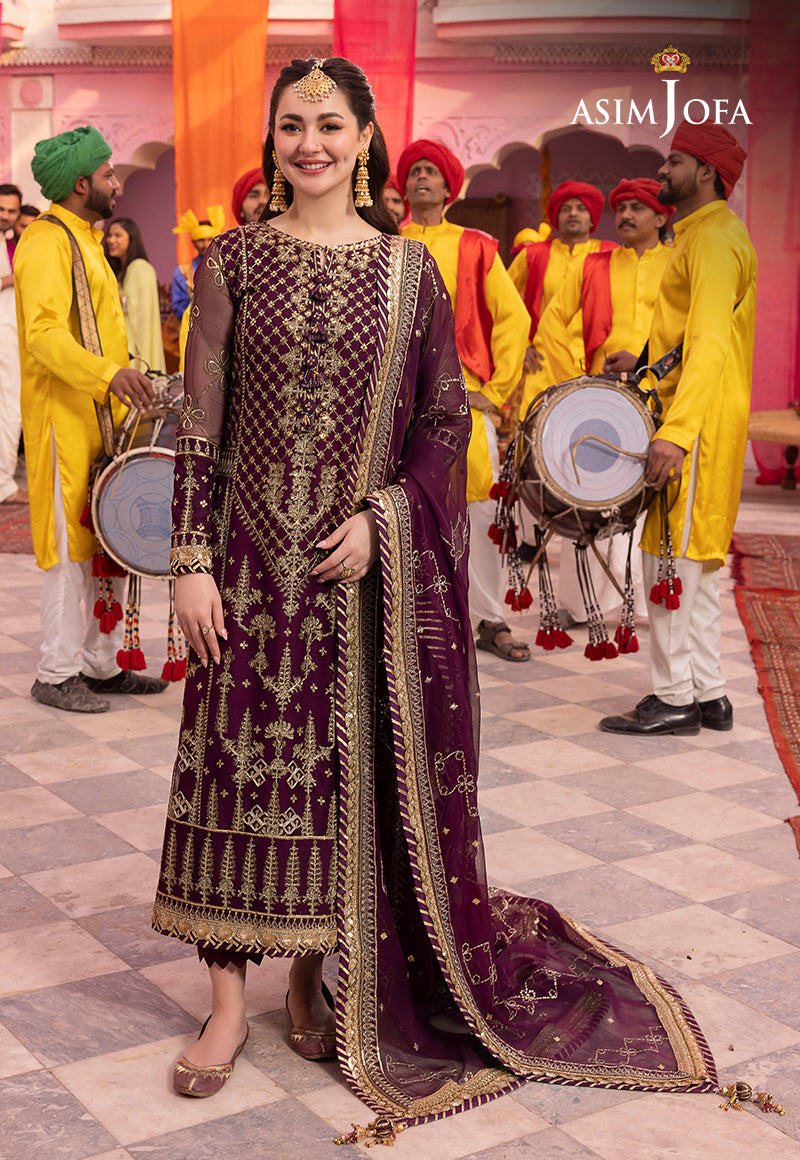 Asim Jofa Dastaan Ajda-03 Embroidered Chiffon 3 Pcs