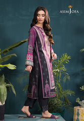 Asim Jofa Gul Rung Pret Collection Ajgr-16 Embroidered Swiss Lawn 3 Pcs