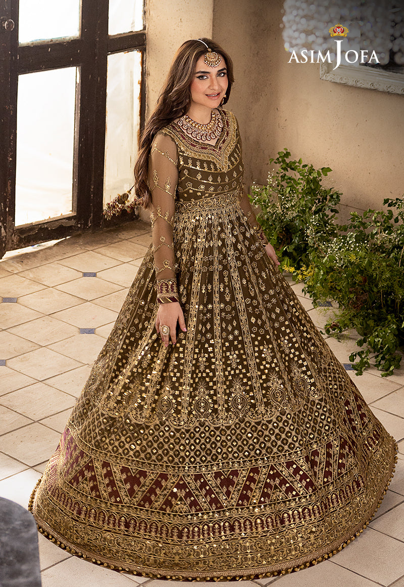 Asim Jofa Khwab-e-Naubahar Ajnb-11 Embroidered Chiffon 3 Pcs