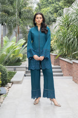 Panache Apparel-Stitched Summer Suit-Serene Mist