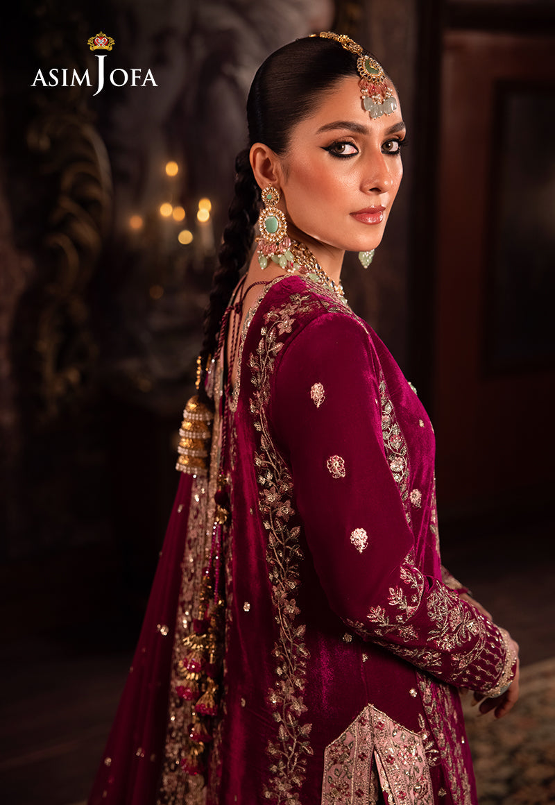 Asim Jofa Designers Limited Edition Ajmmd-03 Embroidered Velvet 3 Pcs