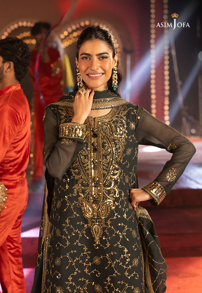 Asim Jofa Luxury Festive Drop 3 Ajllf-02 Embroidered Chiffon 3 Pcs