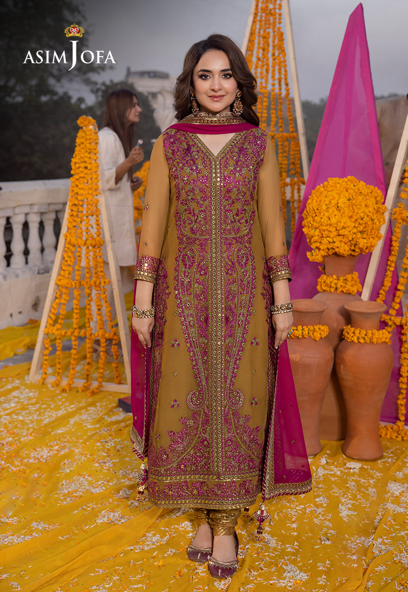 Asim Jofa Dastaan Ajda-22 Embroidered Chiffon 3 Pcs