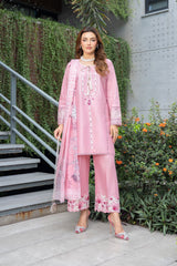 Panache Apparel-Stitched Summer Suit-Rosewood