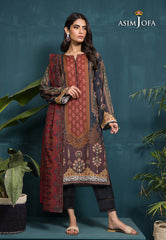 Asim Jofa Gul Rung Pret Collection Ajgr-17 Printed Swiss Lawn 3 Pcs
