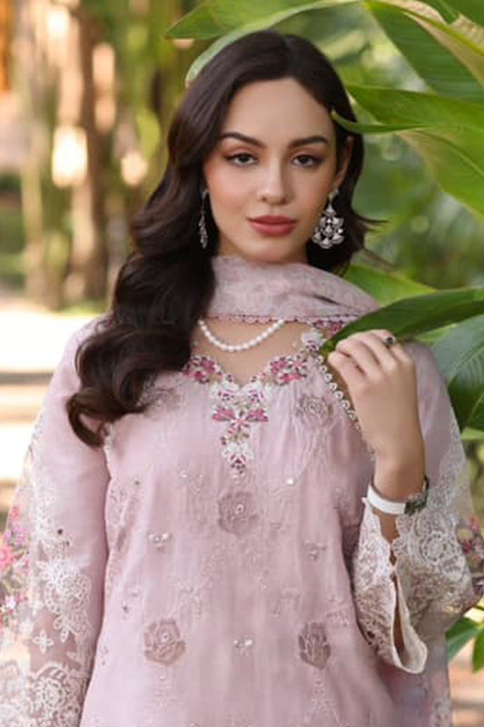 Noor By Saadia Asad Unstitched 3 Piece Eid Luxury Laserkari Collection'2025-08-A