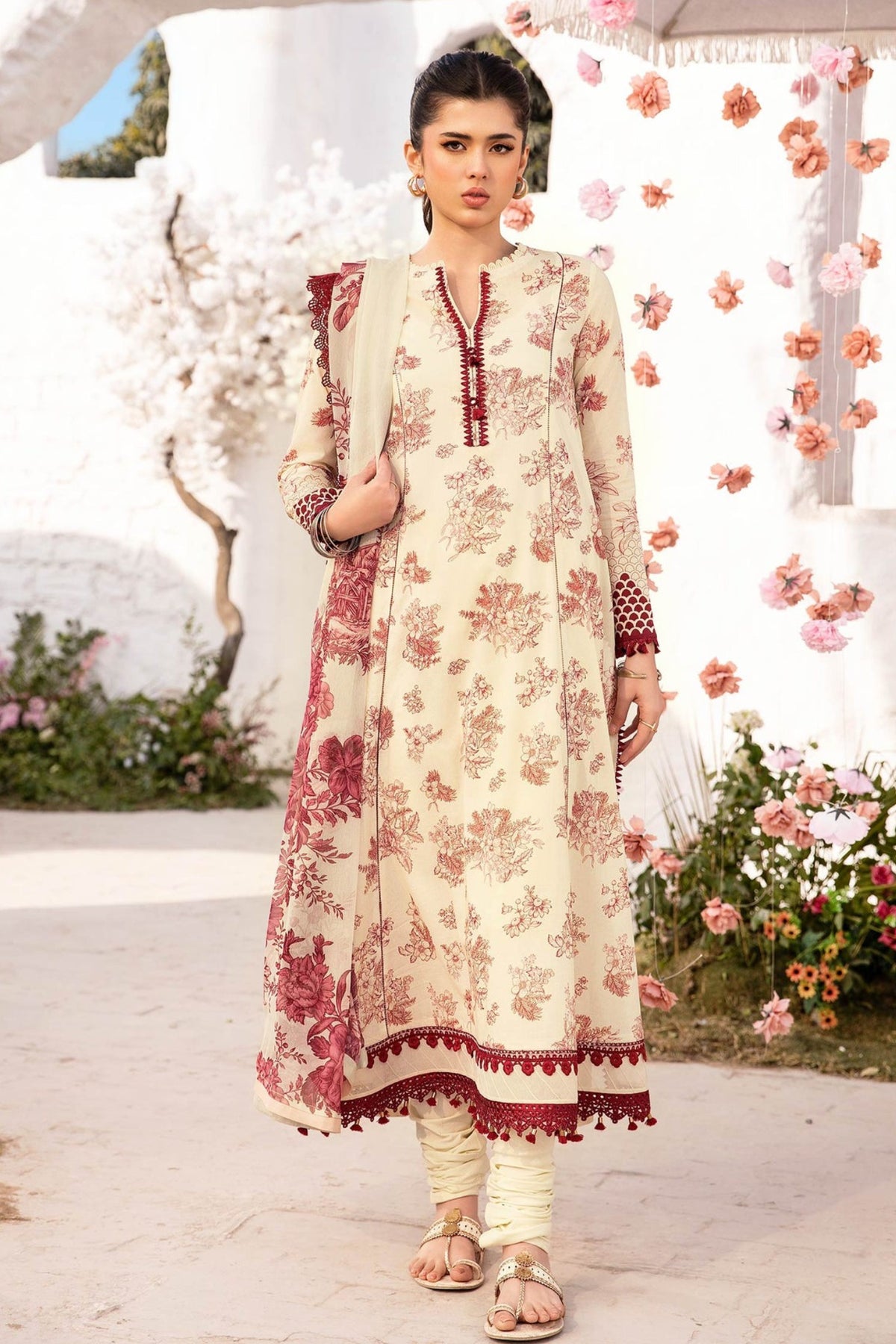 M.Basics By Maria B Unstitched 3 Piece Lawn Vol-01 Collection-08-A