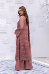 Safeera By Flossie Unstitched 3 Piece Formals Vol-08 Collection'2025-Camellia Rose