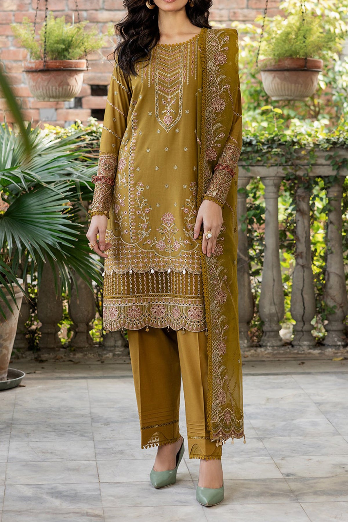 Bahaar by Farasha Unstitched 3 Piece Emb Lawn Collection'2024-08-Summer Bloom