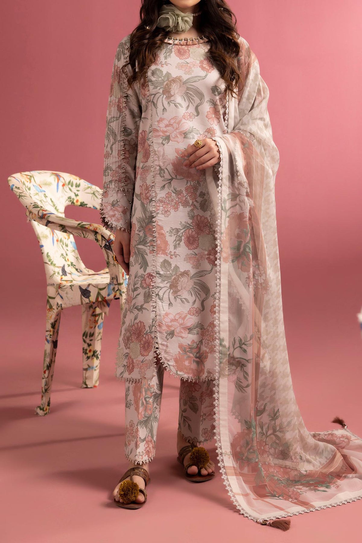 Sheen by Alizeh Unstitched 3 Piece Prints Lawn Collection'2024-08-Sunset Blush