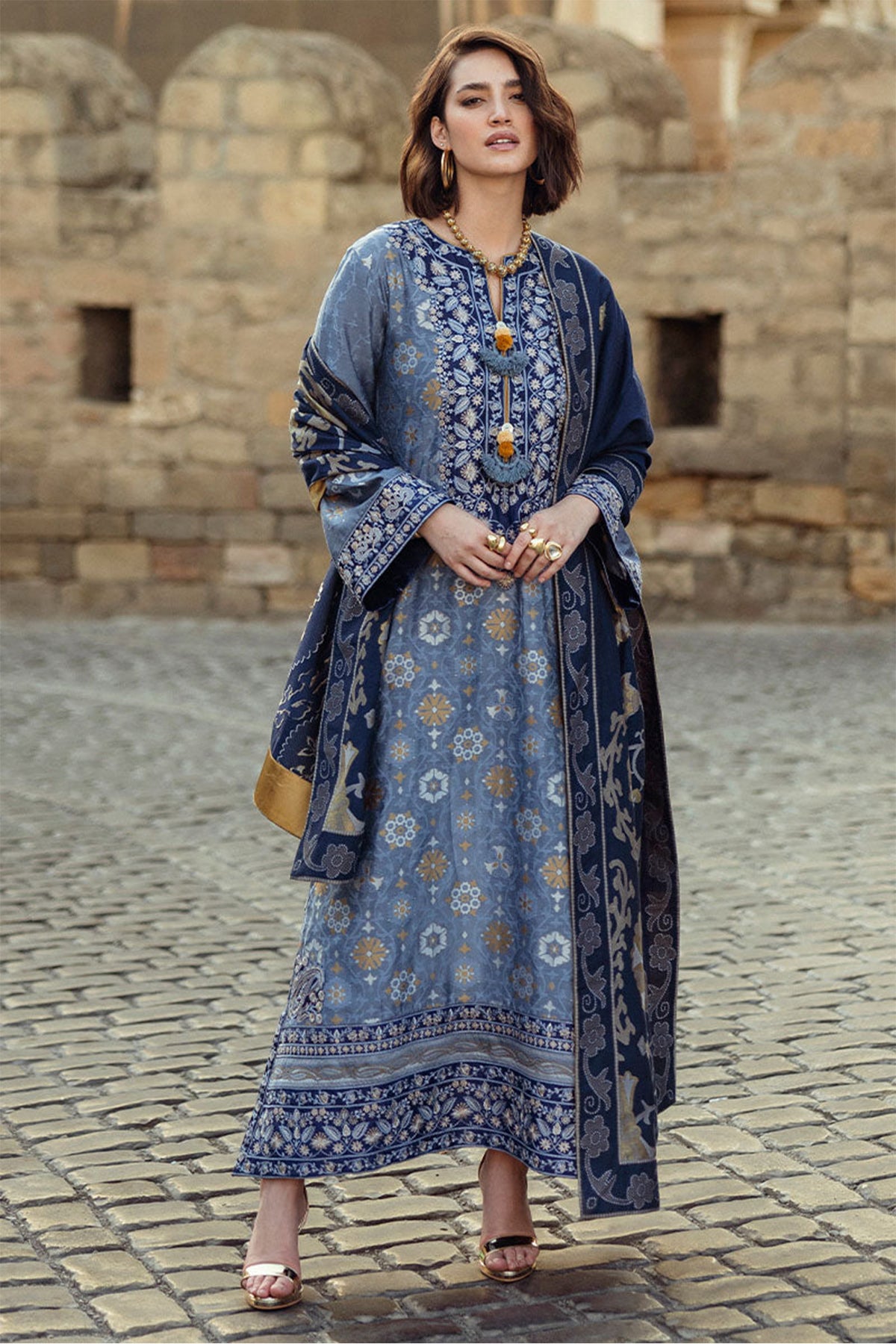 Broadway By Mushq Unstitched 3 Piece Winter Collection'2024-MWI-08-Tender Glance