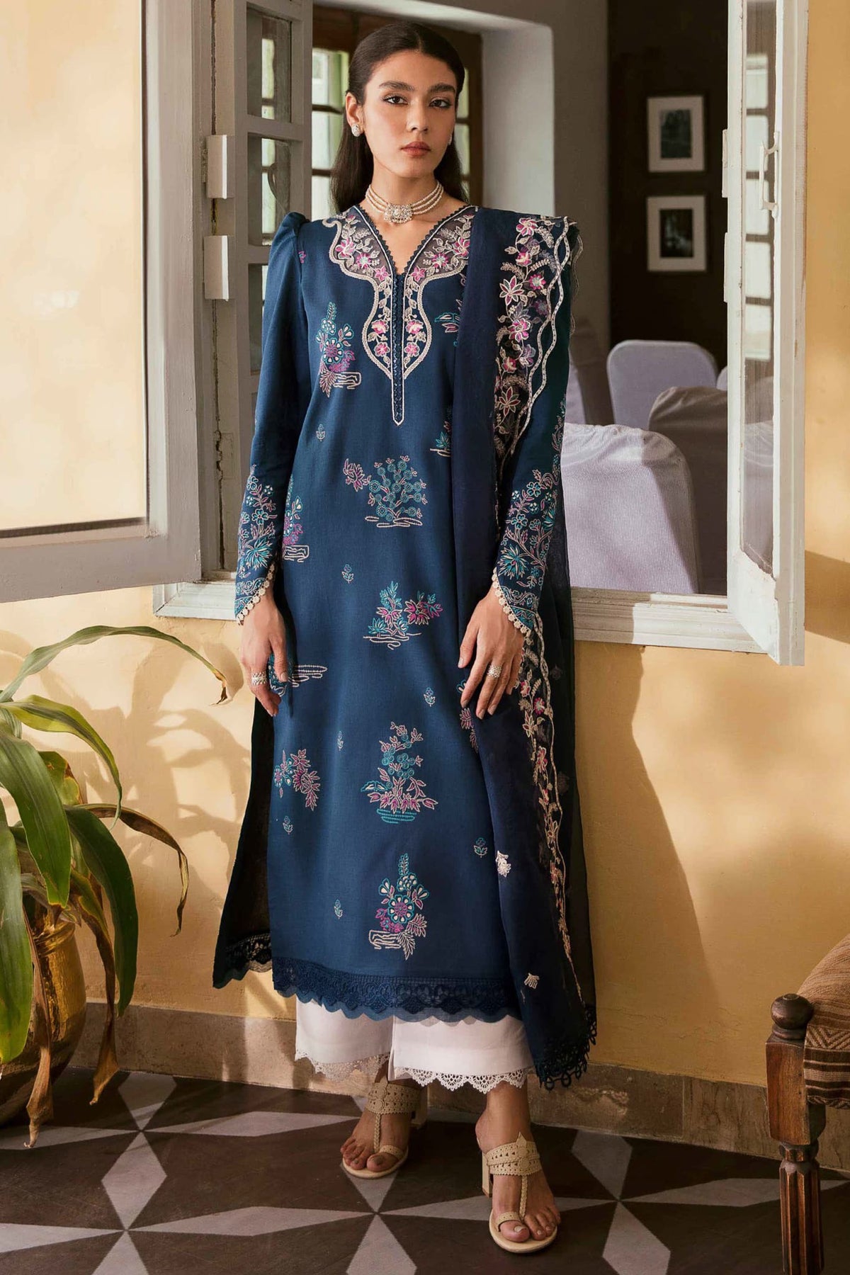 Dastaan by Seran Unstitched 3 Piece Festive Lawn Collection'2023-08-Roshanara