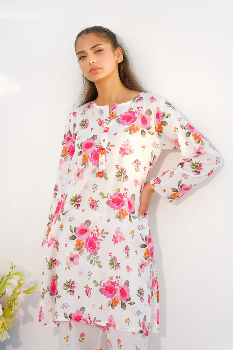Dhaga Stitched 2 Piece Lawn Collection'2025-Matching separate 008