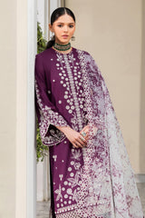Zarif Unstitched 3 Piece Emb Lawn Summer Suit-ZF-08-Koya