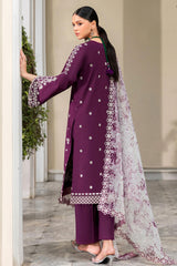 Zarif Unstitched 3 Piece Emb Lawn Summer Suit-ZF-08-Koya