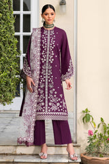 Zarif Unstitched 3 Piece Emb Lawn Summer Suit-ZF-08-Koya