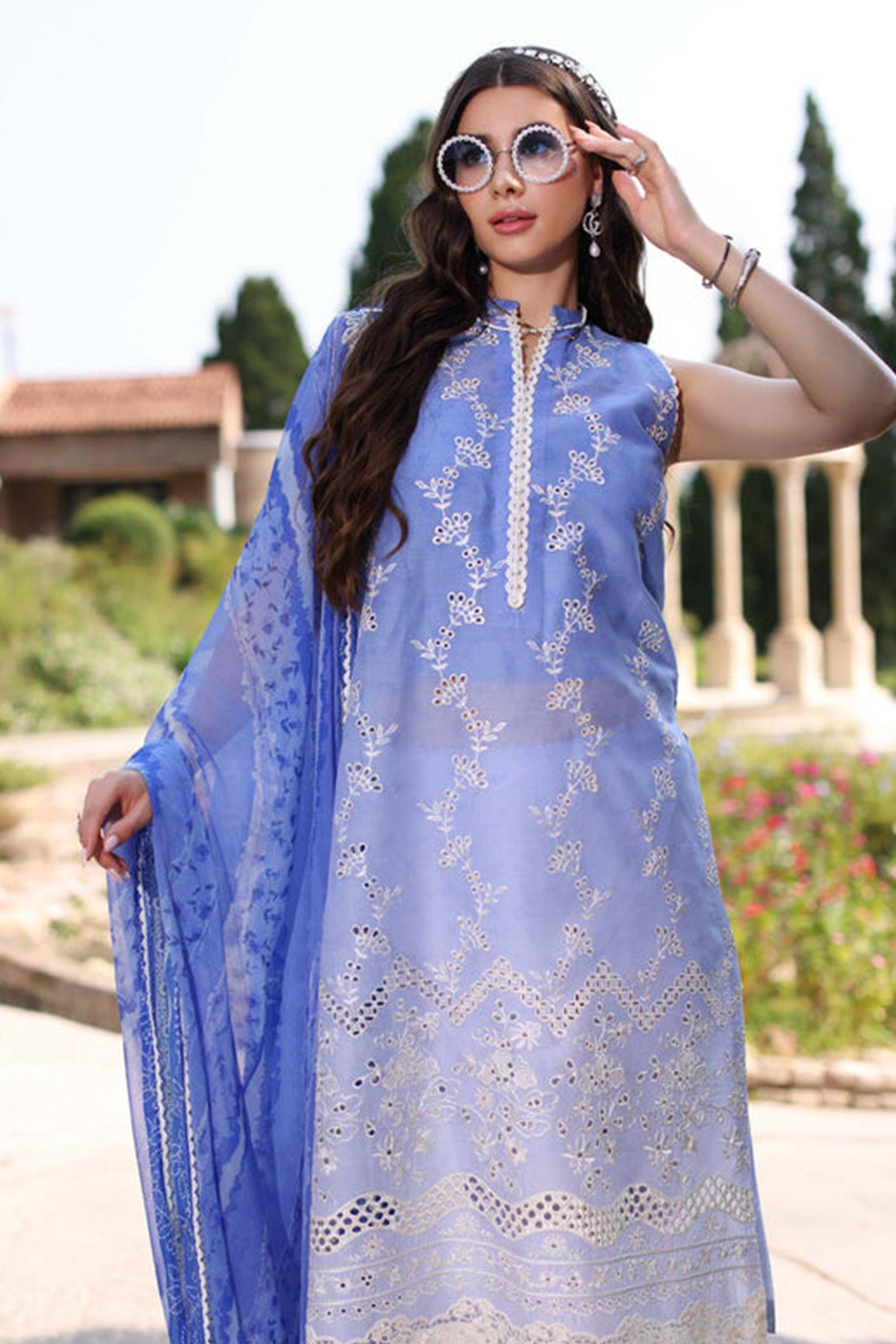 Eid Luxe Printkari By Noor Saadia Asad Unstitched 3 Piece Emb Lawn Collection'2024-D-08