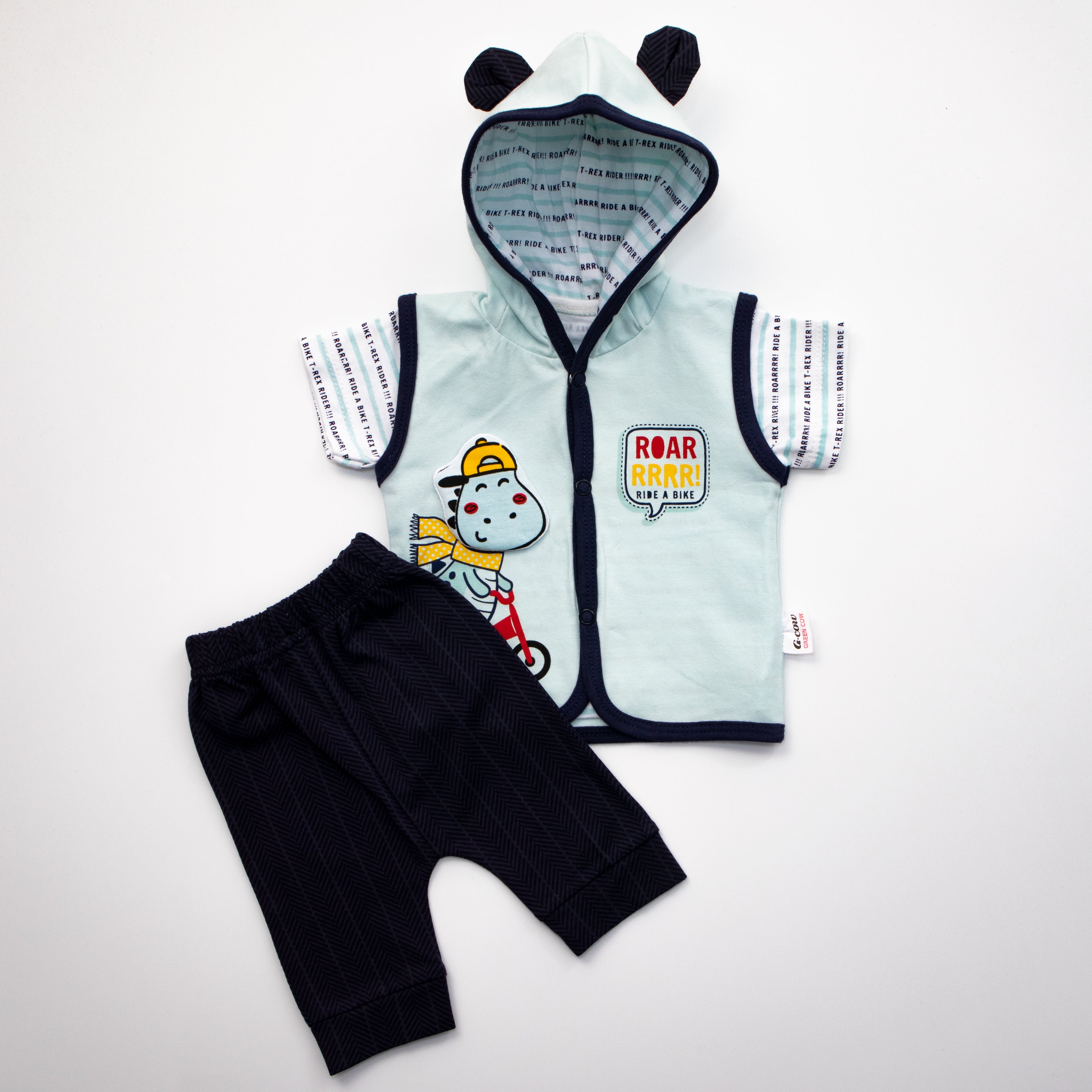 Kjunction Infant Newborn boys Half Sleeves Rompers code-( Roar )