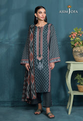 Asim Jofa Gul Rung Pret Collection Ajgr-11 Printed Swiss Lawn 3 Pcs