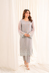 Zouj Unstitched 3 Piece Luxe Chiffon Edit Collection'2025-Blossom Grace