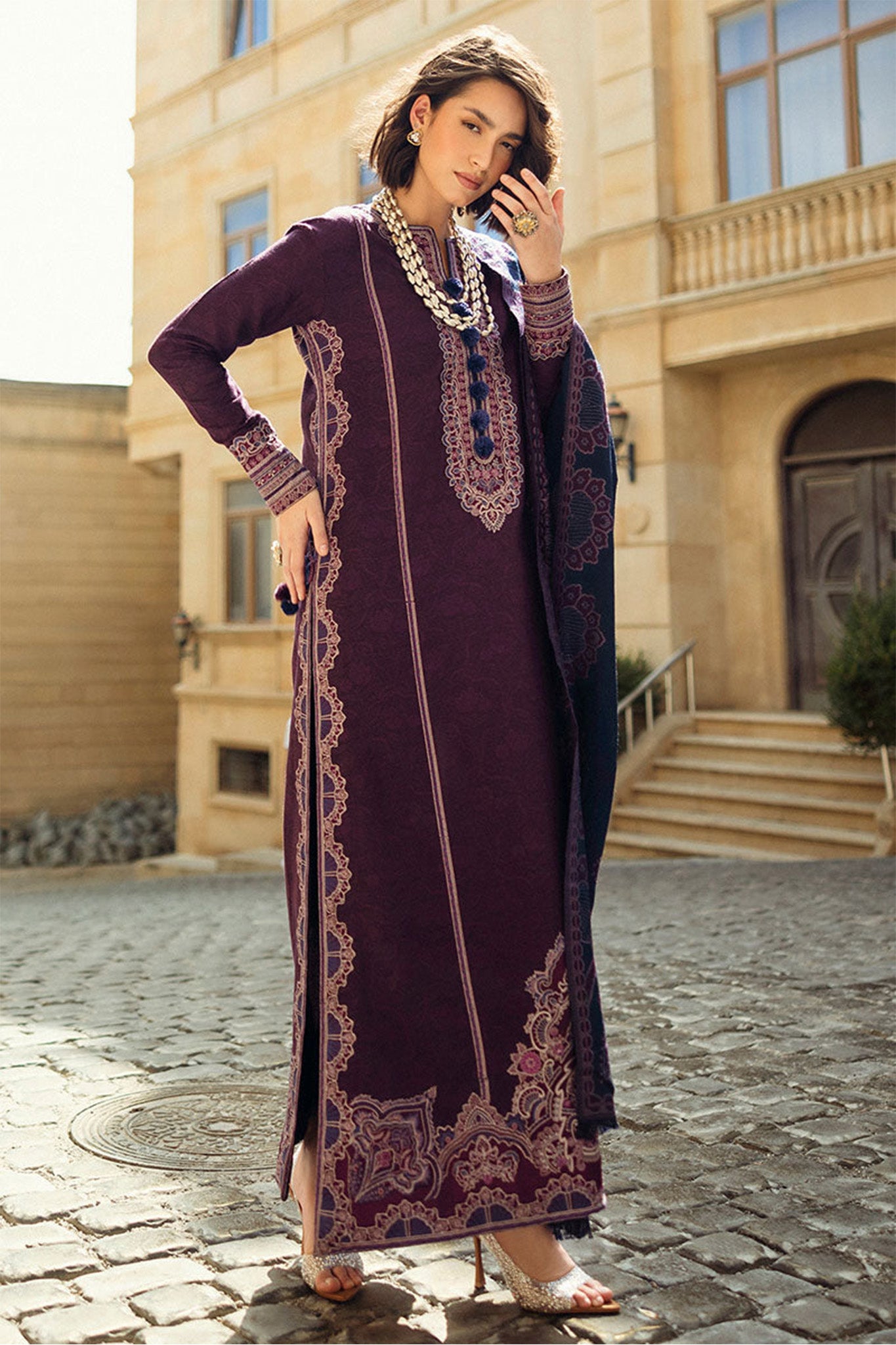 Broadway By Mushq Unstitched 3 Piece Winter Collection'2024-MWI-09-Endless Passion