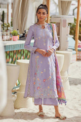 Wes By Farah Talib Aziz Unstitched 3 Piece Luxury Summer Collection-09-Liliana Lavender