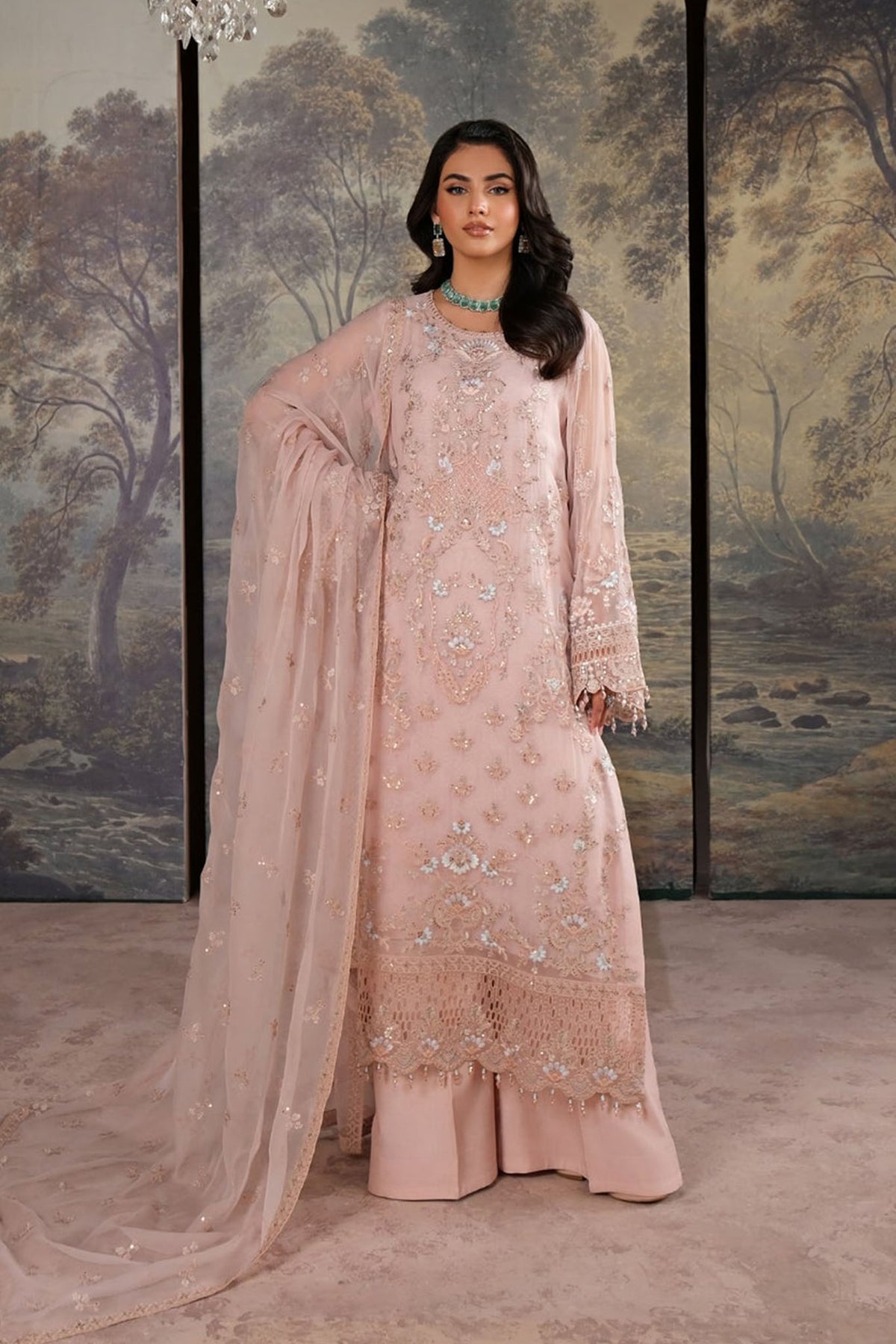 Lamisah Zebaish by Lavish Unstitched 3 Piece Luxury Chiffon Collection'2024-09-Linen