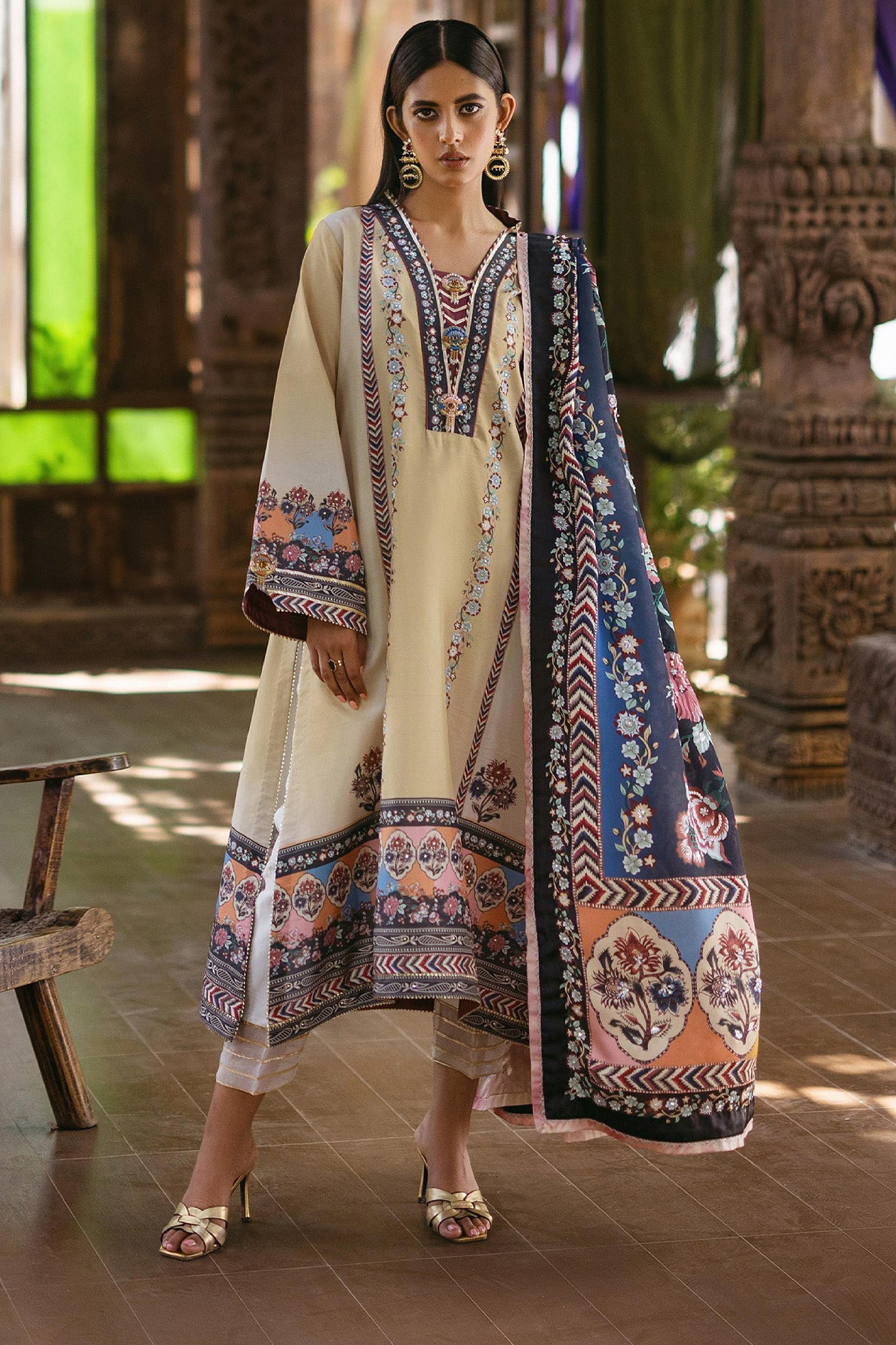 Nirvana By Mushq Unstitched 3 Piece Silk Edit Collection'2024