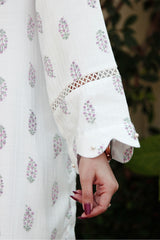 Her By A&M Stitched Shirts Summer Collection'2024-09-White Floral