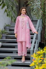 Panache Apparel-Stitched Summer Suit-Rosewood