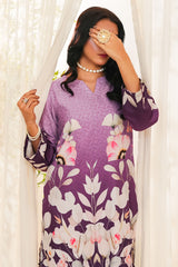 Hazel By Aizal Stitched Co Ords Slub Linen Winter Vol-02 Collection'2025-AHZL-09-Light Purple