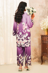 Hazel By Aizal Stitched Co Ords Slub Linen Winter Vol-02 Collection'2025-AHZL-09-Light Purple