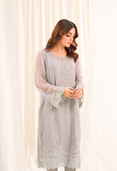 Zouj Unstitched 3 Piece Luxe Chiffon Edit Collection'2025-Blossom Grace