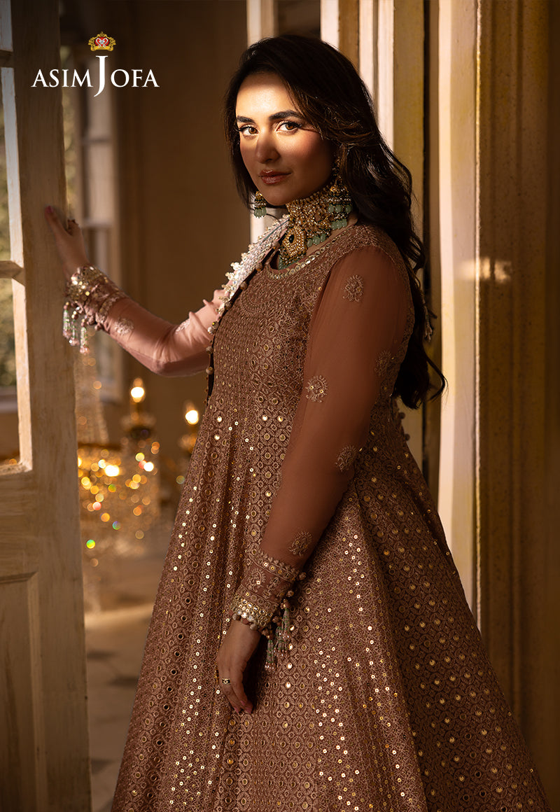 Asim Jofa Designers Limited Edition Ajnbd-03 Embroidered Chiffon 3 Pcs