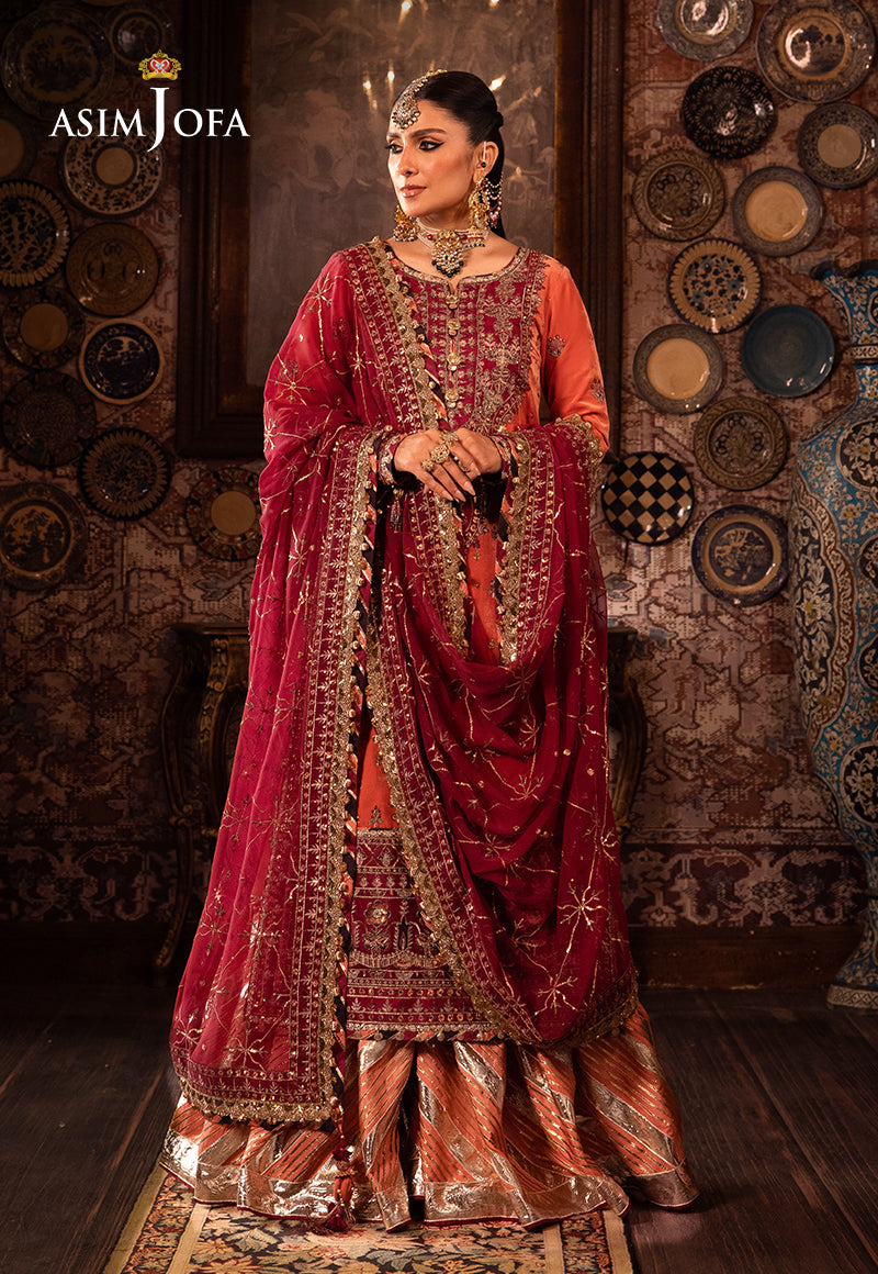 Asim Jofa Makhmal - Wedding Velvet Ajmm-01 Embroidered Velvet 3 Pcs