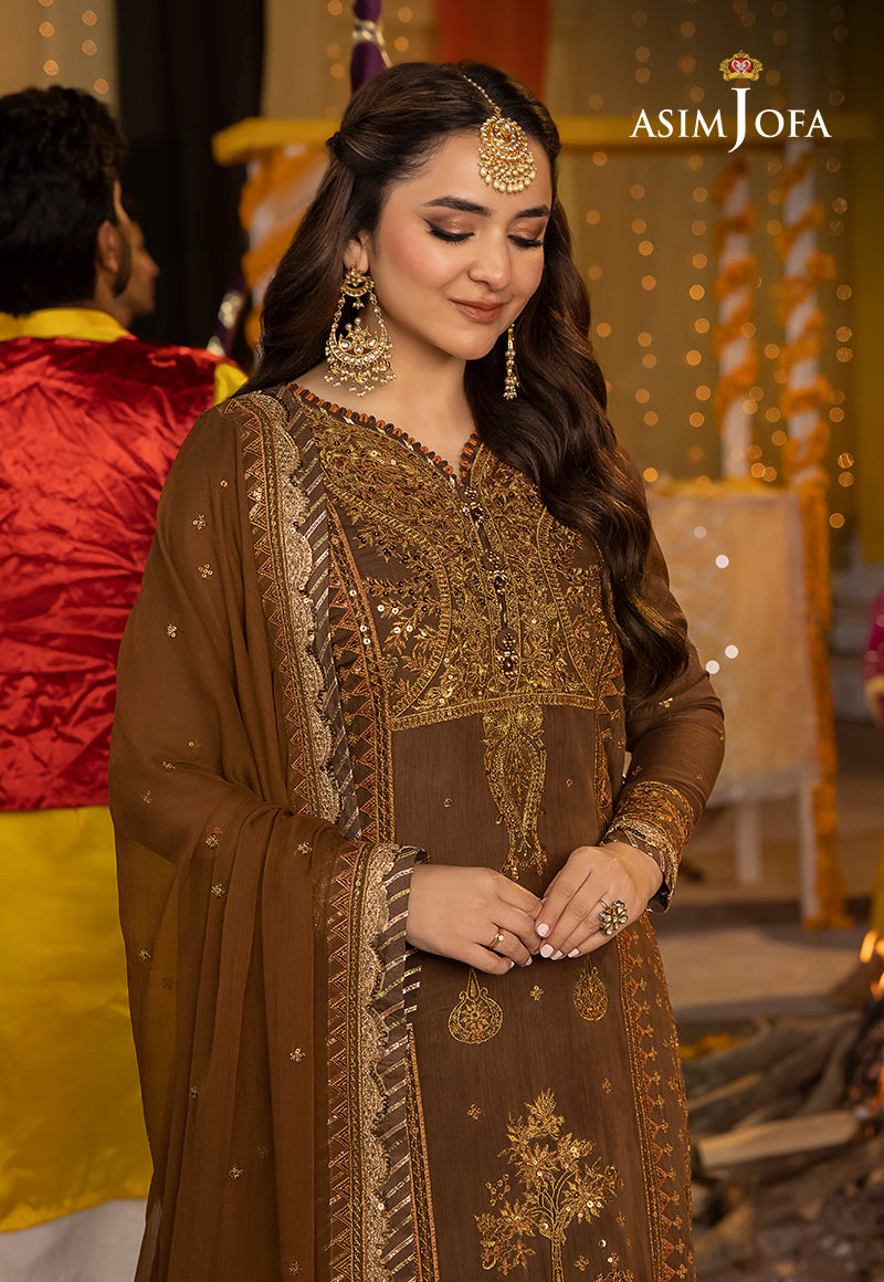 Asim Jofa Dastaan Pret Ajdap-11 Embroidered Paper Cotton Stitched 3 Pcs
