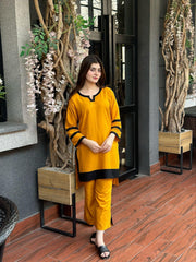 Zaib E Hoor MARIGOLD STICHED 3pcs