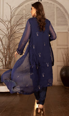 Shamooz Stitched 3 Piece Formals Suits-Azure SEM-0631