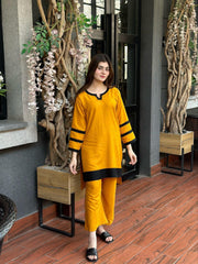 Zaib E Hoor MARIGOLD STICHED 3pcs