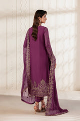 Bayaan By Zarif Unstitched 3 Piece Luxury Chiffon Edit Suit-08-Swabi