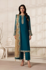 Bayaan By Zarif Unstitched 3 Piece Luxury Chiffon Edit Suit-06-Jheel