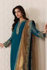 Bayaan By Zarif Unstitched 3 Piece Luxury Chiffon Edit Suit-06-Jheel