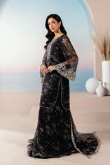 Roselle By Zarif Unstitched 3 Piece Printed & Emb Formals Suit-VELOURA