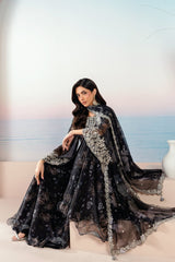 Roselle By Zarif Unstitched 3 Piece Printed & Emb Formals Suit-VELOURA